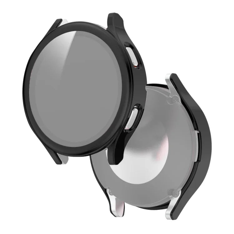 電鍍 PC + 強化玻璃膜一體成型保護殼，適用於 Samsung Galaxy Watch4 40mm、Samsung Galaxy Watch4 44mm