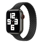 小手腕單圈尼龍編織替換錶帶，適用於 Apple Watch Series 7 41mm / 6&SE&5&4 40mm / 3&2&1 38mm，S 135mm，M 145mm，L 155mm