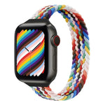 小手腕單圈尼龍編織替換錶帶，適用於 Apple Watch Series 7 45mm / 6&SE&5&4 44mm / 3&2&1 42mm，S 145mm，M 155mm，L 165mm