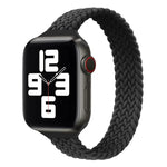 小手腕單圈尼龍編織替換錶帶，適用於 Apple Watch Series 7 45mm / 6&SE&5&4 44mm / 3&2&1 42mm，S 145mm，M 155mm，L 165mm