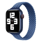 小手腕單圈尼龍編織替換錶帶，適用於 Apple Watch Series 7 45mm / 6&SE&5&4 44mm / 3&2&1 42mm，S 145mm，M 155mm，L 165mm
