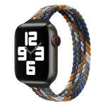 小手腕單圈尼龍編織替換錶帶，適用於 Apple Watch Series 7 45mm / 6&SE&5&4 44mm / 3&2&1 42mm，S 145mm，M 155mm，L 165mm