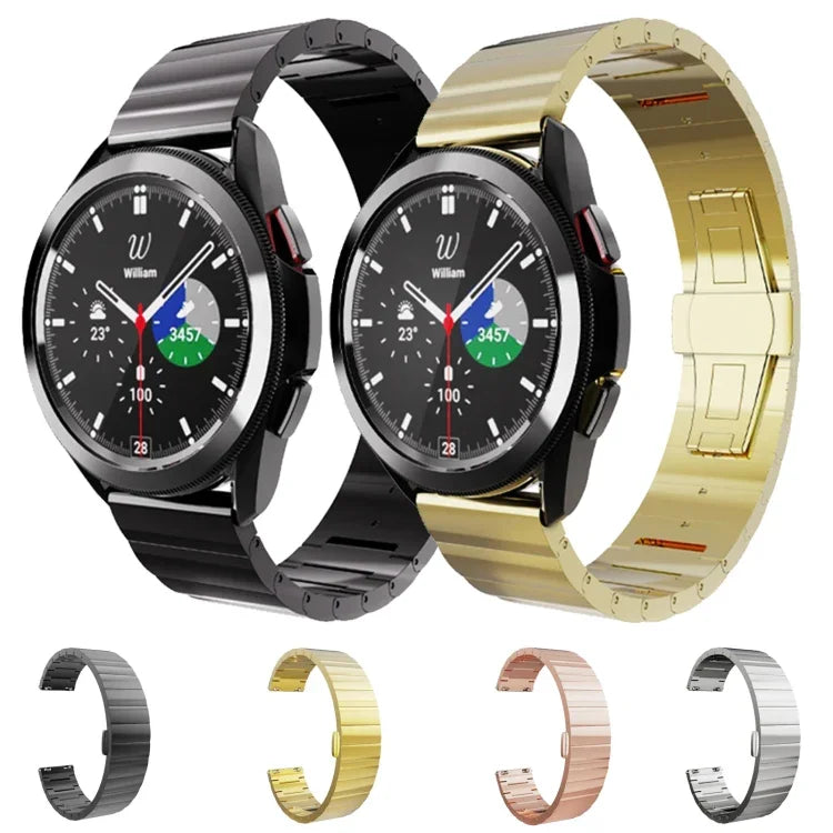 鋼製替換錶帶，適用於 Samsung Galaxy Watch4 Classic 42mm/46mm