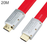 ULT-unite 4K 超高清鍍金 HDMI 對 HDMI 扁平線，1米、1.5米、2米、3米、5米、6米、8米、10米、12米、15米、16米、17米、18米、20米
