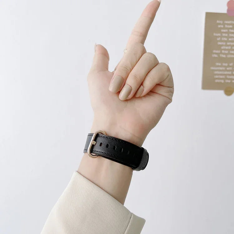 經典扣皮革替換錶帶，適用於 Apple Watch Series，7 41mm / 6&SE&5&4 40mm / 3&2&1 38mm，7 45mm / 6&SE&5&4 44mm / 3&2&1 42mm