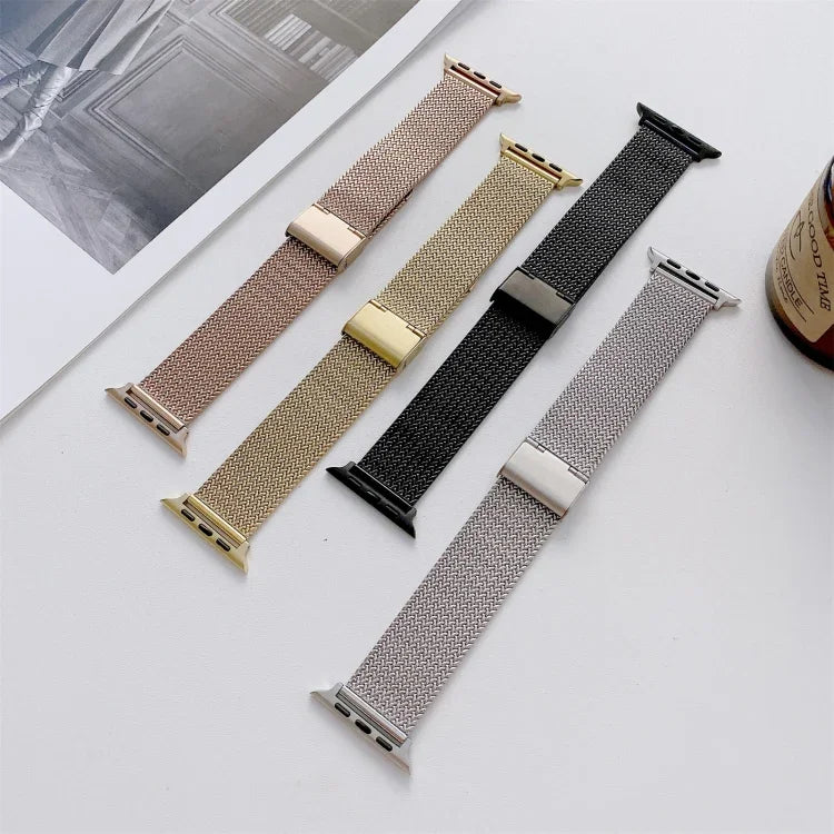 V 形扣直鋼替換錶帶，適用於 Apple Watch Series，7 41mm / 6&SE&5&4 40mm / 3&2&1 38mm，7 45mm / 6&SE&5&4 44mm / 3&2&1 42mm