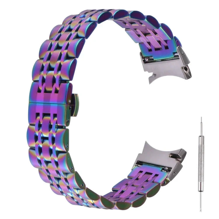 七珠不鏽鋼替換錶帶，適用於 Samsung Galaxy Watch4 40mm/44mm