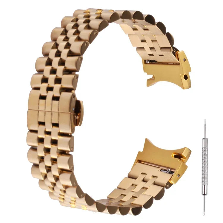 五珠不鏽鋼替換錶帶，適用於 Samsung Galaxy Watch4 40mm/44mm
