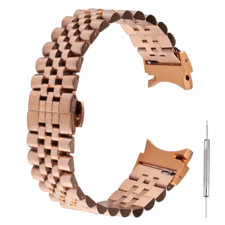 五珠不鏽鋼替換錶帶，適用於 Samsung Galaxy Watch4 40mm/44mm