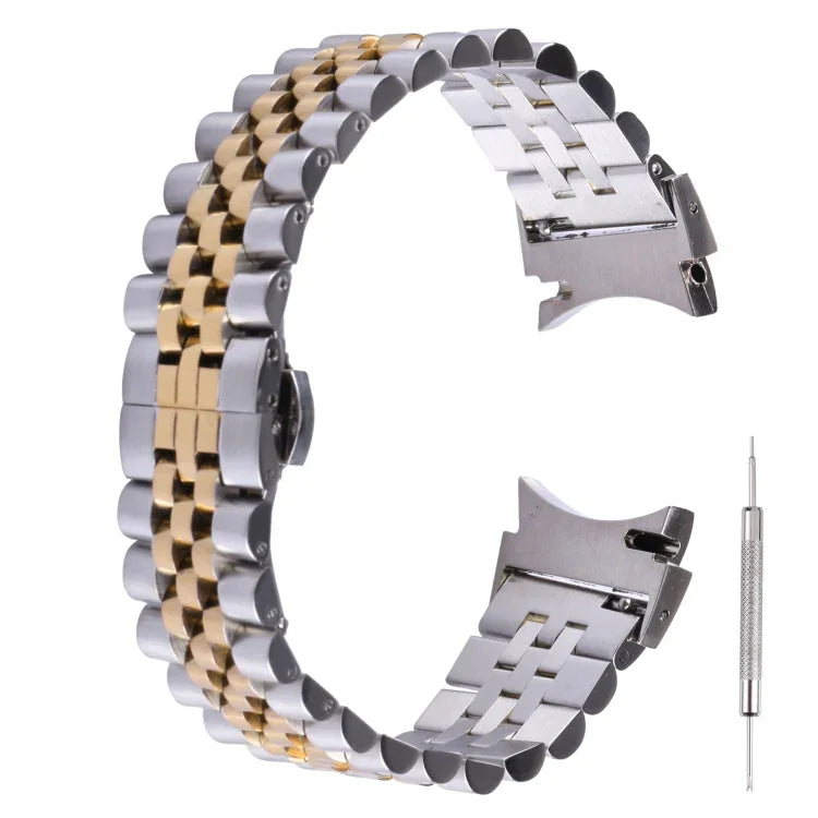 五珠不鏽鋼替換錶帶，適用於 Samsung Galaxy Watch4 40mm/44mm