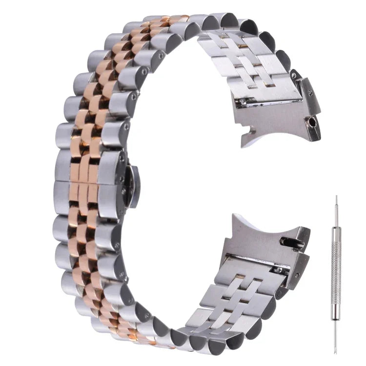 五珠不鏽鋼替換錶帶，適用於 Samsung Galaxy Watch4 40mm/44mm