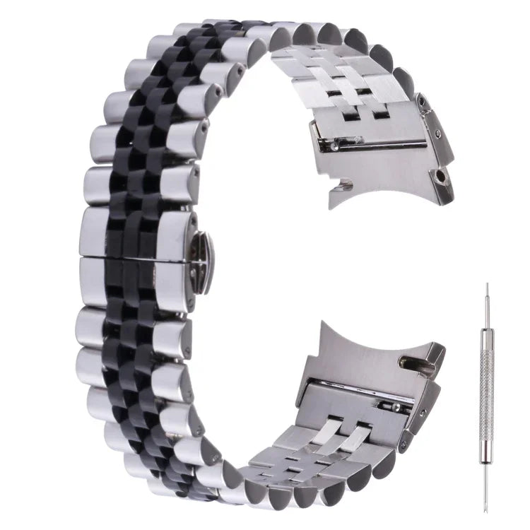 五珠不鏽鋼替換錶帶，適用於 Samsung Galaxy Watch4 40mm/44mm