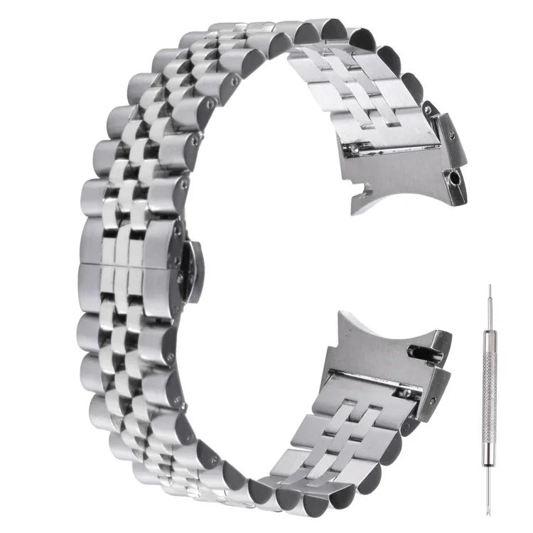 五珠不鏽鋼替換錶帶，適用於 Samsung Galaxy Watch4 40mm/44mm