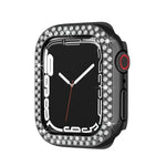 電鍍 PC 雙排鑽石保護殼，適用於 Apple Watch Series，適用於 Apple Watch Series 9 / 8 / 7 41mm，適用於 Apple Watch Series 9 / 8 / 7 45mm