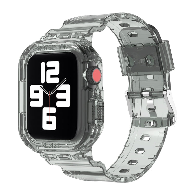冰川透明 TPU 一體成型替換錶帶，適用於 Apple Watch Series 7 45mm，適用於 Apple Watch Series 7 41mm