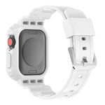 冰川透明 TPU 一體成型替換錶帶，適用於 Apple Watch Series 7 45mm，適用於 Apple Watch Series 7 41mm