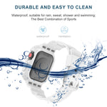 冰川透明 TPU 一體成型替換錶帶，適用於 Apple Watch Series 7 45mm，適用於 Apple Watch Series 7 41mm