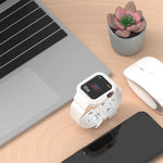 冰川透明 TPU 一體成型替換錶帶，適用於 Apple Watch Series 7 45mm，適用於 Apple Watch Series 7 41mm