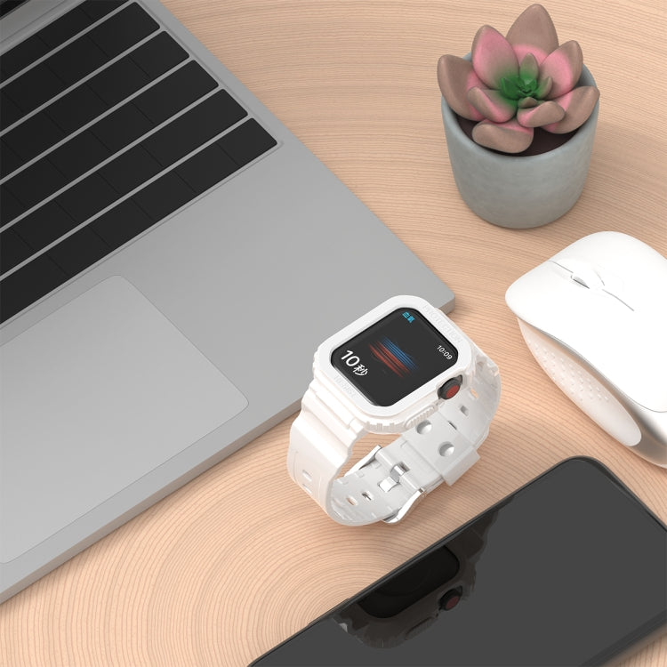 冰川透明 TPU 一體成型替換錶帶，適用於 Apple Watch Series 7 45mm，適用於 Apple Watch Series 7 41mm
