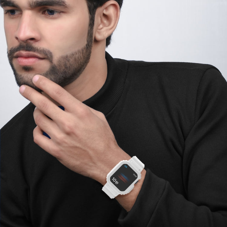 冰川透明 TPU 一體成型替換錶帶，適用於 Apple Watch Series 7 45mm，適用於 Apple Watch Series 7 41mm