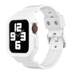 冰川透明 TPU 一體成型替換錶帶，適用於 Apple Watch Series 7 45mm，適用於 Apple Watch Series 7 41mm