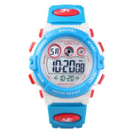 SKMEI 1451 LED Digital Stopwatch Chronograph Luminous Children Sports Electronic Watch, 1451(Transparent Purple), 1451(Transparent Sky Blue), 1451(Transparent Rose Red), 1451(White Shell Blue Circle), 1451(Yellow Shell Blue Circle)                     ...