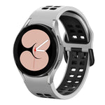 雙排孔雙色矽膠替換錶帶，適用於 Samsung Galaxy Watch4 40mm / 44mm