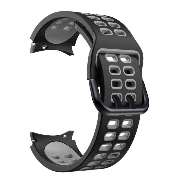 雙排孔雙色矽膠替換錶帶，適用於 Samsung Galaxy Watch4 40mm / 44mm