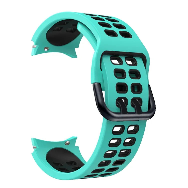 雙排孔雙色矽膠替換錶帶，適用於 Samsung Galaxy Watch4 40mm / 44mm