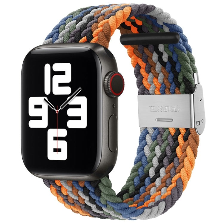 尼龍編織單扣替換錶帶，適用於 Apple Watch Series，7 45mm / 6&SE&5&4 44mm / 3&2&1 42mm