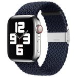 尼龍編織單扣替換錶帶，適用於 Apple Watch Series，7 45mm / 6&SE&5&4 44mm / 3&2&1 42mm