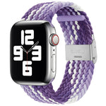 尼龍編織單扣替換錶帶，適用於 Apple Watch Series，7 45mm / 6&SE&5&4 44mm / 3&2&1 42mm