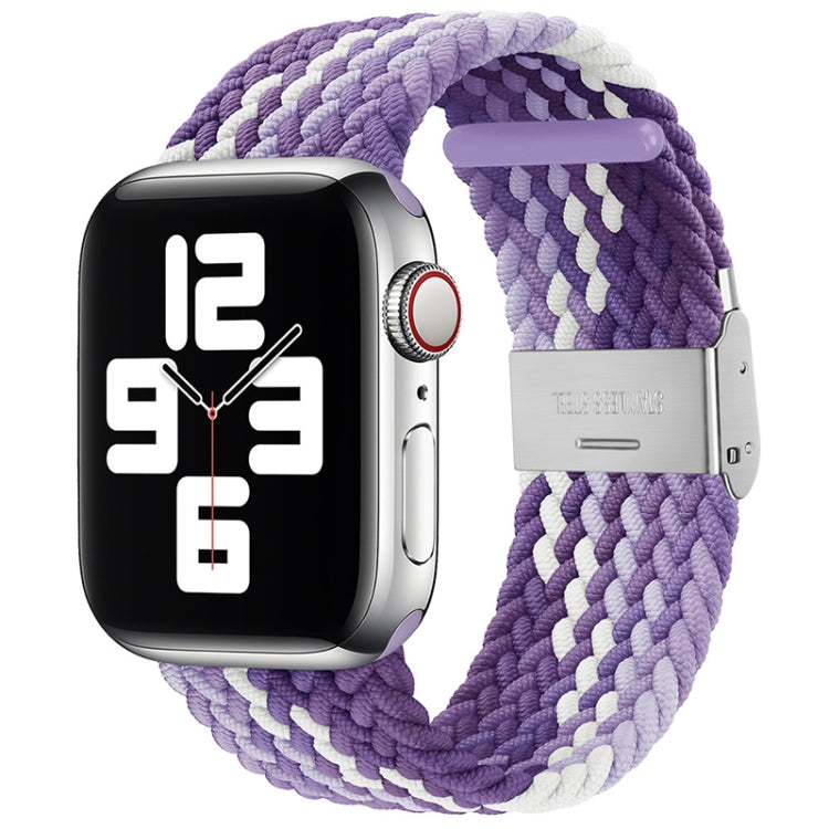 尼龍編織單扣替換錶帶，適用於 Apple Watch Series，7 45mm / 6&SE&5&4 44mm / 3&2&1 42mm