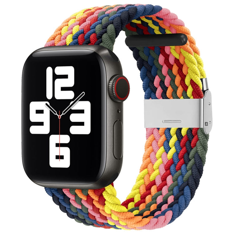 尼龍編織單扣替換錶帶，適用於 Apple Watch Series，7 45mm / 6&SE&5&4 44mm / 3&2&1 42mm