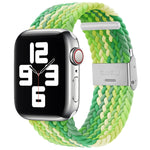 尼龍編織單扣替換錶帶，適用於 Apple Watch Series，7 45mm / 6&SE&5&4 44mm / 3&2&1 42mm