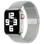 尼龍編織單扣替換錶帶，適用於 Apple Watch Series，7 45mm / 6&SE&5&4 44mm / 3&2&1 42mm