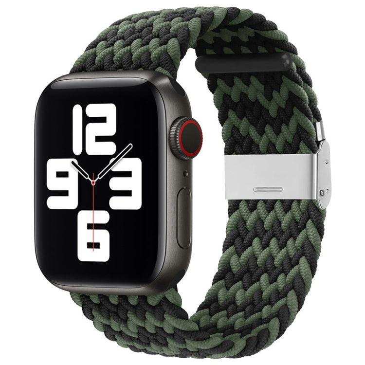 尼龍編織單扣替換錶帶，適用於 Apple Watch Series，7 45mm / 6&SE&5&4 44mm / 3&2&1 42mm