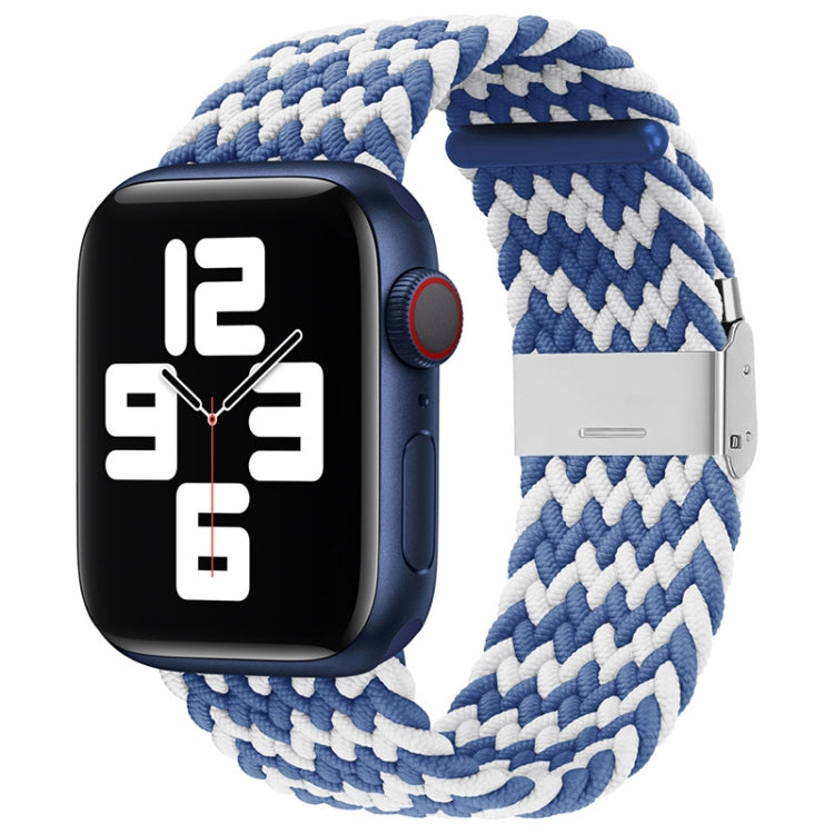 尼龍編織單扣替換錶帶，適用於 Apple Watch Series，7 45mm / 6&SE&5&4 44mm / 3&2&1 42mm