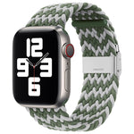 尼龍編織單扣替換錶帶，適用於 Apple Watch Series，7 45mm / 6&SE&5&4 44mm / 3&2&1 42mm