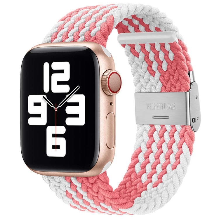 尼龍編織單扣替換錶帶，適用於 Apple Watch Series，7 45mm / 6&SE&5&4 44mm / 3&2&1 42mm