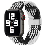 尼龍編織單扣替換錶帶，適用於 Apple Watch Series，7 45mm / 6&SE&5&4 44mm / 3&2&1 42mm