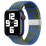 尼龍編織單扣替換錶帶，適用於 Apple Watch Series，7 45mm / 6&SE&5&4 44mm / 3&2&1 42mm