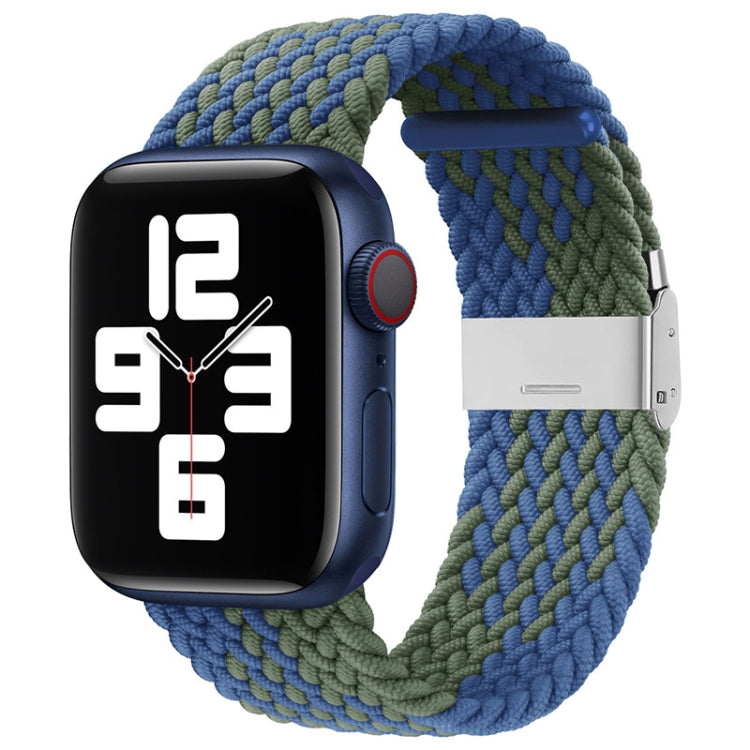 尼龍編織單扣替換錶帶，適用於 Apple Watch Series，7 45mm / 6&SE&5&4 44mm / 3&2&1 42mm