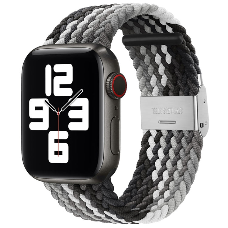 尼龍編織單扣替換錶帶，適用於 Apple Watch Series，7 45mm / 6&SE&5&4 44mm / 3&2&1 42mm