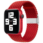 尼龍編織單扣替換錶帶，適用於 Apple Watch Series，7 45mm / 6&SE&5&4 44mm / 3&2&1 42mm