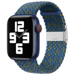 尼龍編織單扣替換錶帶，適用於 Apple Watch Series，7 45mm / 6&SE&5&4 44mm / 3&2&1 42mm