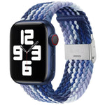 尼龍編織單扣替換錶帶，適用於 Apple Watch Series，7 45mm / 6&SE&5&4 44mm / 3&2&1 42mm