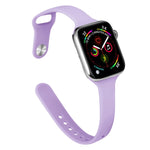 纖薄矽膠替換錶帶，適用於 Apple Watch Series，7 45mm / 6&SE&5&4 44mm / 3&2&1 42mm