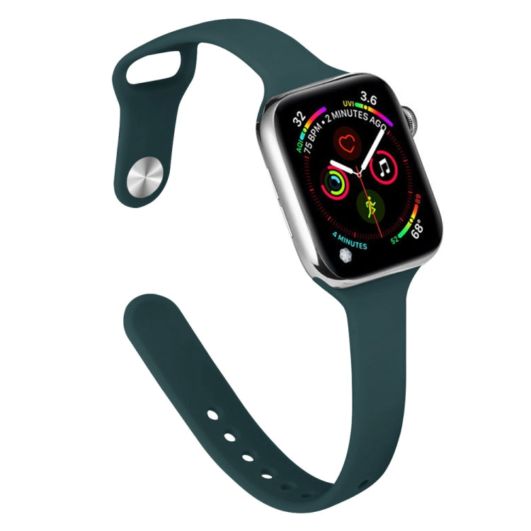 纖薄矽膠替換錶帶，適用於 Apple Watch Series，7 45mm / 6&SE&5&4 44mm / 3&2&1 42mm