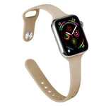 纖薄矽膠替換錶帶，適用於 Apple Watch Series，7 45mm / 6&SE&5&4 44mm / 3&2&1 42mm